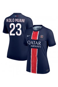 Paris Saint-Germain Randal Kolo Muani #23 Fotballdrakt Hjemme Klær Dame 2024-25 Korte ermer